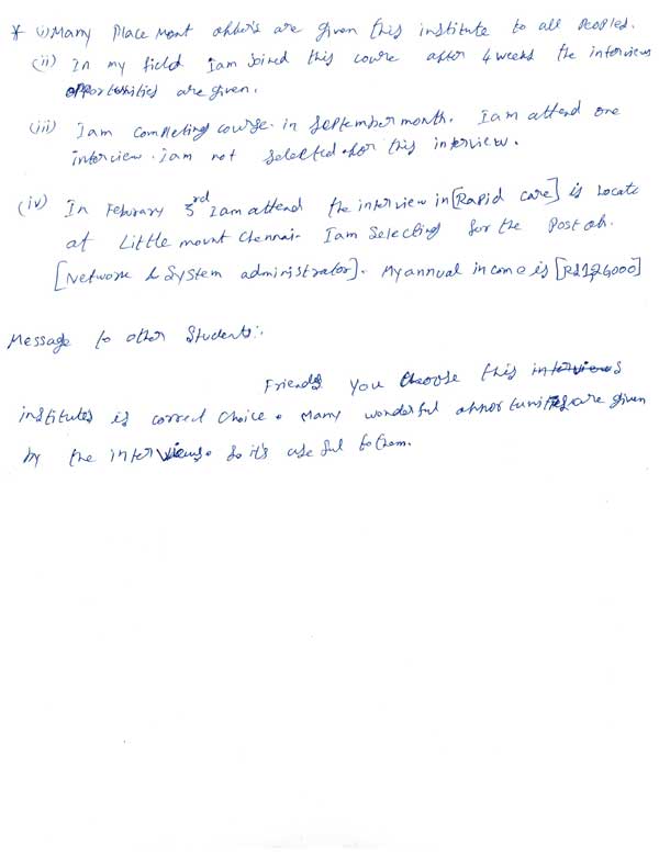 CCNA Student Testimonial