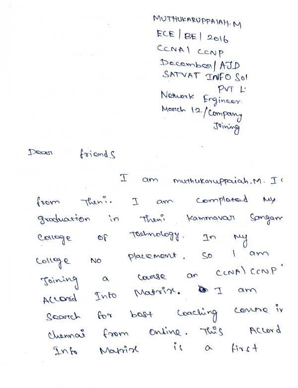 CCNA Student Testimonial